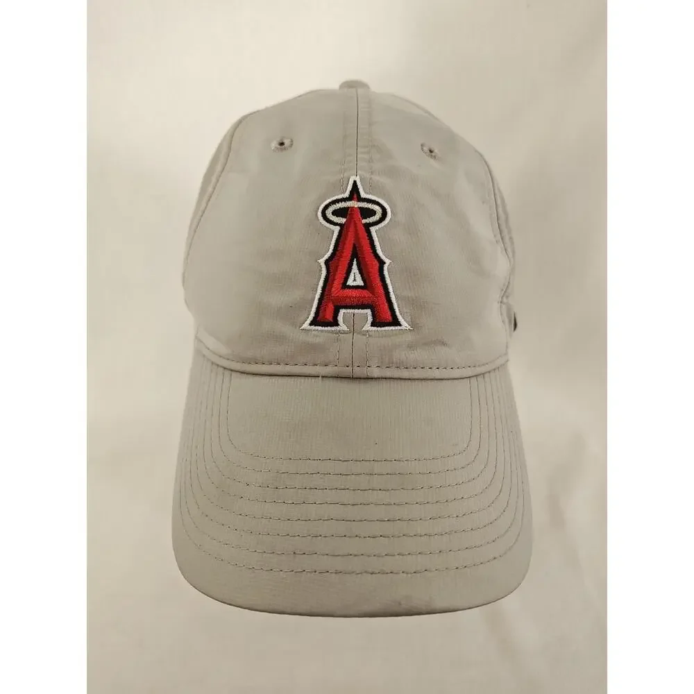 Anaheim Angels Gray Embroidered DriFit Strapback Hat Cap MLB‎ Nike Legacy91